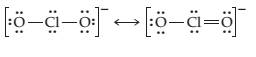 Chapter 7, Problem 7.96SP, Assign formal charges to the atoms in the following resonance forms of ClO2-. 