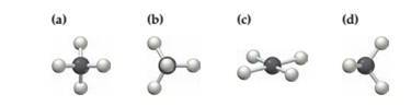 Chapter 8, Problem 8.29CP, Three of the following molecular models have a tetrahedral central atom, and one does not. Which is 