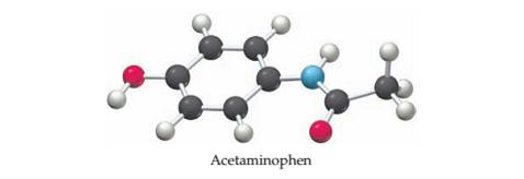 Chapter 8, Problem 8.32CP, The following ball-and-stick molecular model is a representation of acetaminophen, the active 