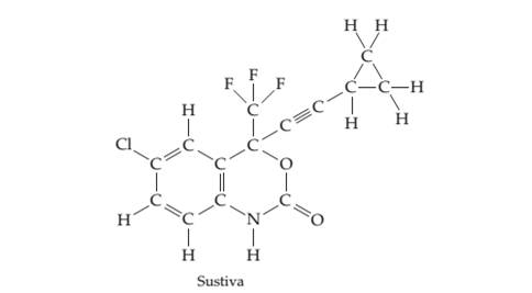 Chapter 8, Problem 8.69SP, Efavirenz, marketed as Sustiva, is a medication used in the treatment of human immunodeficiency 
