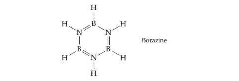 Chapter 8, Problem 8.70SP, What is the hybridization of the B and N atoms in borazine,what are the values of the BNB and NBN 