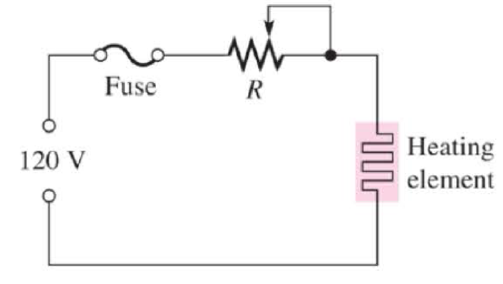 Chapter 3, Problem 11CDQ, If the rheostat is adjusted to increase the resistance, the current through the heating element a. 