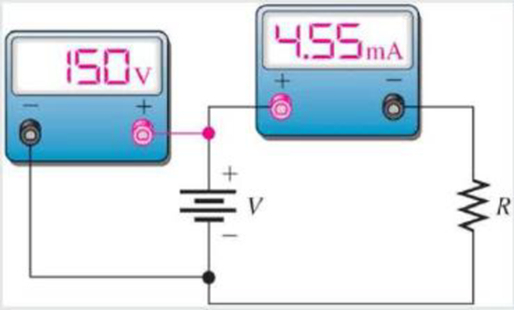 Chapter 3, Problem 7CDQ, If the voltmeter reading changes to 175 V, the ammeter reading a. increases b. decreases c. stays 