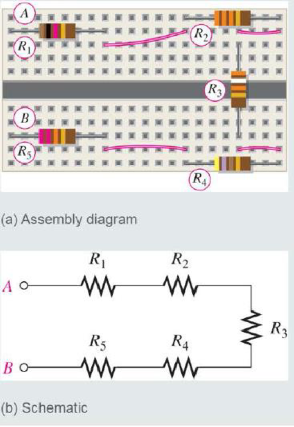 Chapter 5, Problem 1RP, (a) Show how you would rewire the protoboard in Figure 5-4(a) so that all the odd-numbered resistors 