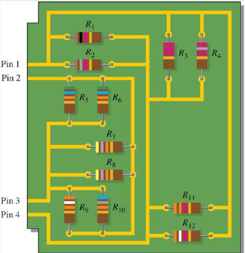 Chapter 6, Problem 23RP, Your ohmmeter indicates 9.6 k between pin 2 and pin 3 on the PC board in Figure 6-52. Determine if 