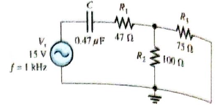Chapter 10, Problem 26P, For the circuit in Figure 10-83, determine the following: Itot  VR1 VR2 VR3 VC 