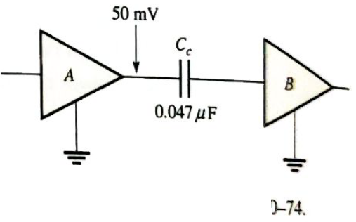 Chapter 10, Problem 34P, Thr rms value of the signal voltage out of amplifer A in Figure 10-84 is 50 mV. If the 