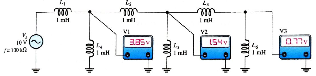 Chapter 11, Problem 3TSC, Symptom: The voltmeter 1 reading is 5 V, and the voltmeter 2 and voltmeter 3 readings are 0 V. 