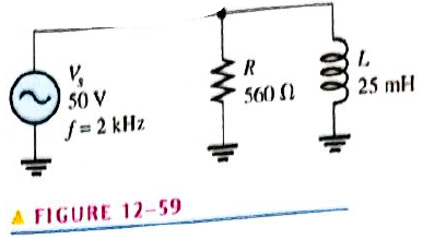 Chapter 12, Problem 21P, Determine the following quantities in Figure 12-59: (a)Z(b)lR(c)lL(d)ltot (e) 