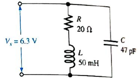 Chapter 13, Problem 22P, How much current is drawn from the source in Figure 13-74 at resonance? What are the inductive 