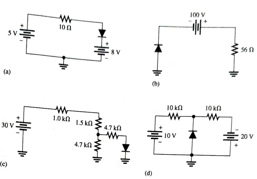 Chapter 16, Problem 17P, Determine the voltage across each diode in Figure 16-74. 