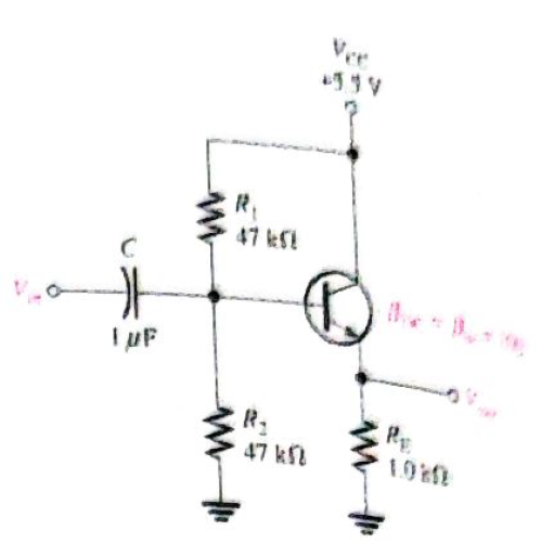Chapter 17, Problem 21P, Determine the voltage gain for the emitter-follower in Figure 17-77. 