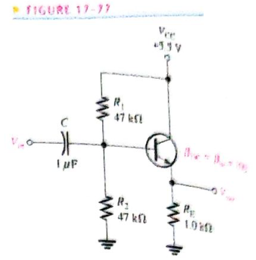 Chapter 17, Problem 22P, What is the total input resistance in Figure 17-77? What is the dc output voltage? 