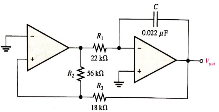 Chapter 19, Problem 16P, What type of signal does the circuit in Figure 19-67 produce? Determine the frequency of the output. 
