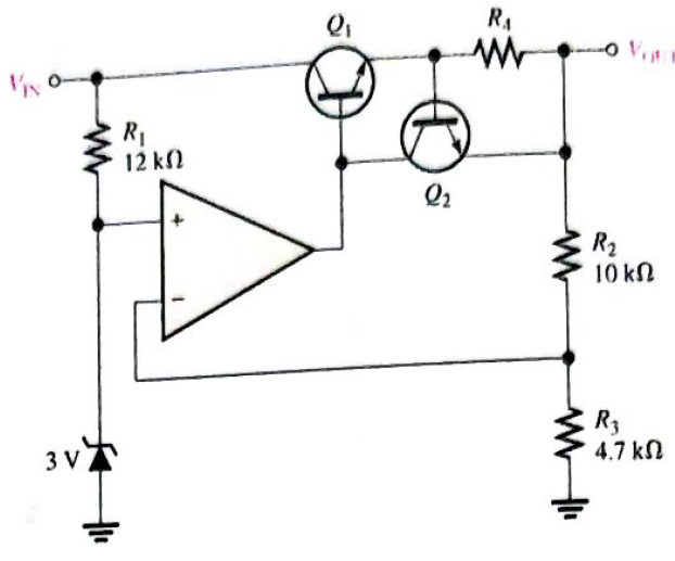 Chapter 19, Problem 24P, A series voltage regulator with constant-current limiting is shown in Figure 19-71. Determine the 