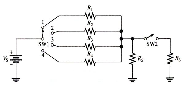 Chapter 2, Problem 40P, Through which resistor in Figure 2-70 is there always current, regardless of the position of the 