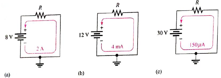 Chapter 3, Problem 17P, Choose the correct value of resistance to get the current values indicated in each circuit of Figure 