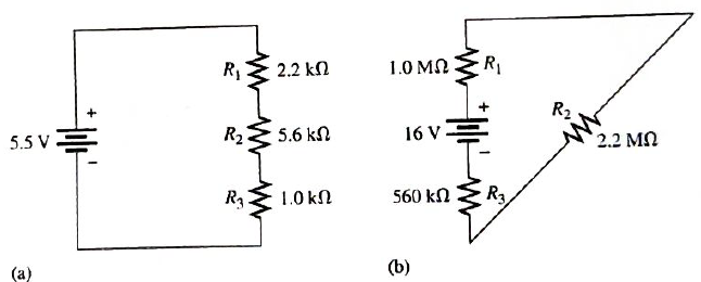 Chapter 4, Problem 16P, 16. Determine the voltage across each resistor in Figure 4-70. 