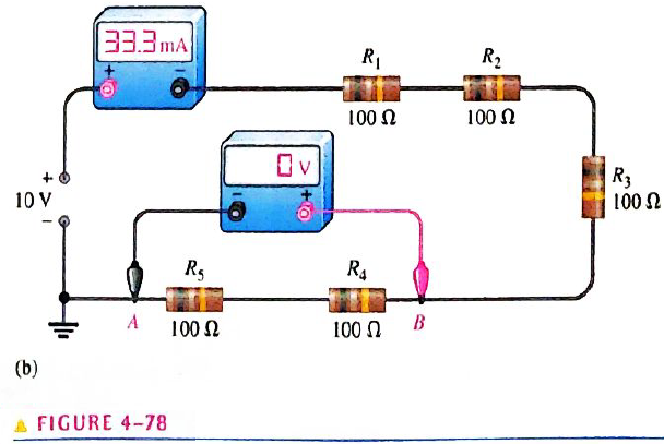 Chapter 4, Problem 37P, By observing the meters in Figure 4-78, determine the types of failures in the circuits and which , example  2