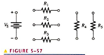 Chapter 5, Problem 1P, Connect the resistors in Figure 5-57 in parallel across the battery. 