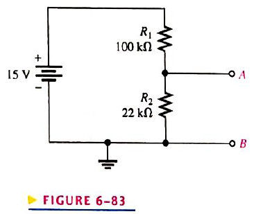 Chapter 6, Problem 27P, Reduce the circuit in Figure 6-83 to its Thevenin equivalent as viewed from terminals A and B. 