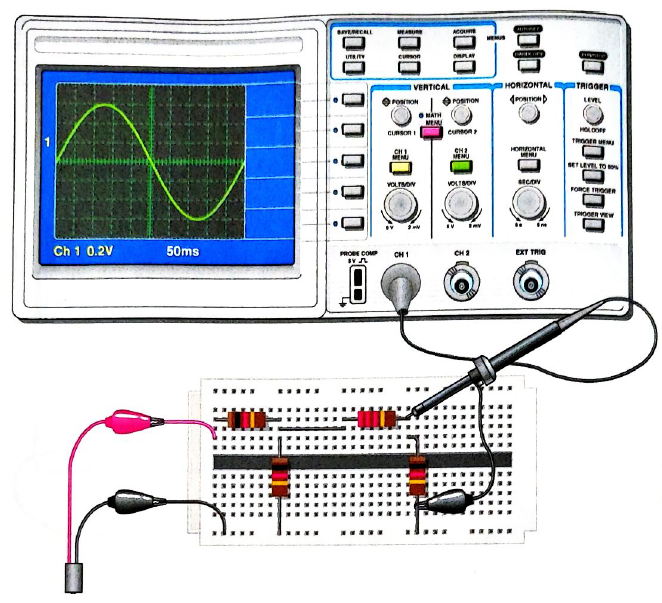 Chapter 8, Problem 51P, Examine the circuit board and the oscilloscope display in Figure 8-88 and determine the peak value , example  1