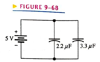 Chapter 9, Problem 23P, Determine the total capacitance and total charge on the capacitors in Figure 9-68. 