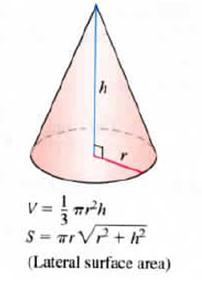 Chapter 3, Problem 155PE, 155. Surface area of a cone Write a formula that estimates the change that occurs in the lateral 