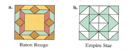 Chapter 11.3, Problem 25MC, Explain whether the following quilt patterns have turn symmetry, and, if so, identify the turn 