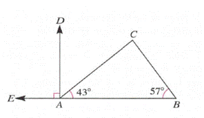 Chapter 11.3, Problem 2NAEP, In the given figure, what is the measure of angle DAC? a. 47 b. 57 c. 80 d. 90 c. 137 NAEP, Grade 8, 