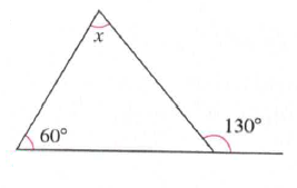 Chapter 11.3B, Problem 2A, Assessment 11-3B Find the measures of angle marked x in each of the following triangles. a. b. c. d. , example  1