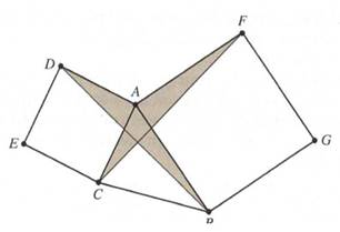 Chapter 12.1, Problem 16MC, Squares are constructed on the sides of ABC as shown. Prove that the shaded triangles ADB and AFC 