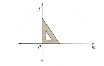 Chapter 12.1, Problem 11MC, To draw the perpendicular to a line l through a point P on the line, use a drafting triangle to 