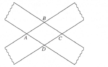 Chapter 12.3, Problem 7MC, Mathematical Connections If two pieces of tape of the same width cross each other, what type of 