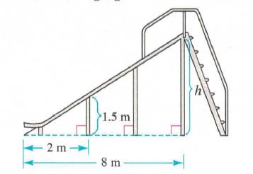 Chapter 12.CR, Problem 16CR, Determine the vertical height of playground slide shown in the following figure 