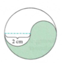 Chapter 14.1B, Problem 13A, The following figure is a circle whose radius is 2 cm. The diameters of the two semicircular regions 