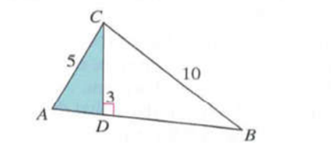 Chapter 13.3, Problem 8MC, Mathematical Connections Find the area of ABC if AC=5cm, BC=10cm and CD=3cm.Explain your approach 