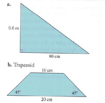 Chapter 13.4, Problem 19MC, Find the perimeters and the areas of the following figures. 