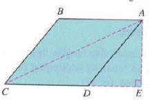 Chapter 13.4, Problem 20MC, In the following, the length of the diagonal AC of the rhombus ABCD is 40cm ;AE=24cm. Find the 