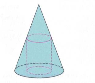 Chapter 13.4B, Problem 19A, In the figure shown, a right circular cylinder is inscribe in a right circular cone. Find the 