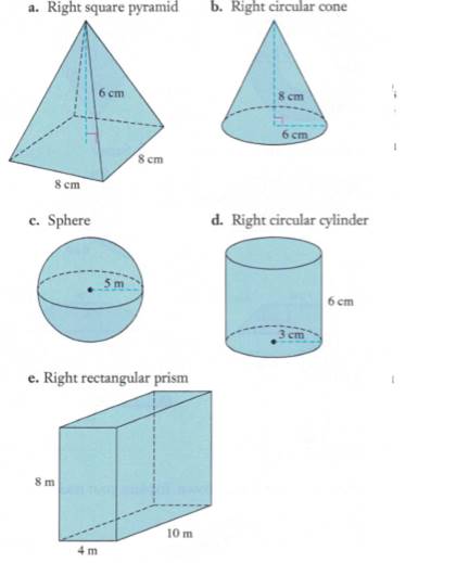 Chapter 13.CR, Problem 15CR, Find the surface area and volume of each of the following figure. 