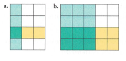 Chapter 6.3A, Problem 1A, In the following figures, a unit rectangle is used to illustrate the product of two fractions, Name 