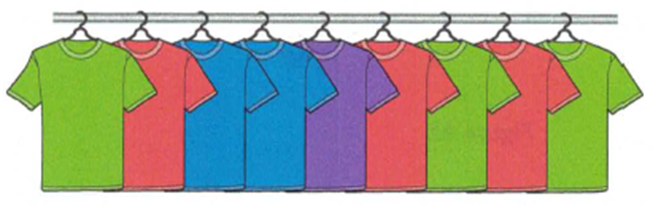 Chapter 9.1, Problem 1NAEP, Mark has nine shirts in his closet as shown. If Mark picks a shirt out of the closet without 