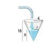 Chapter 2.6, Problem 26AYU, 24. Filling a Conical Tank Water is poured into a container in the shape of a right circular cone 