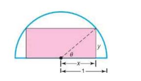 Chapter 7.6, Problem 108AYU, Geometry A rectangle is inscribed in a semicircle of radius 1 See the illustration. (a) Express the 