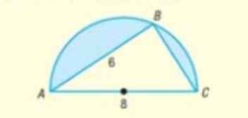 Chapter 8, Problem 13CT, Find the area of the shaded region enclosed in a semicircle of diameter 8 centimetres. The length of 