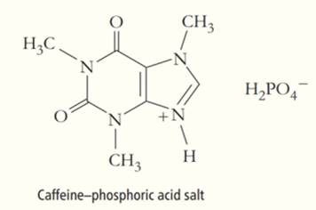 Chapter 14, Problem 70TE, The phosphoric acid salt of caffeine has the structure This molecule behaves as an acid in that it 