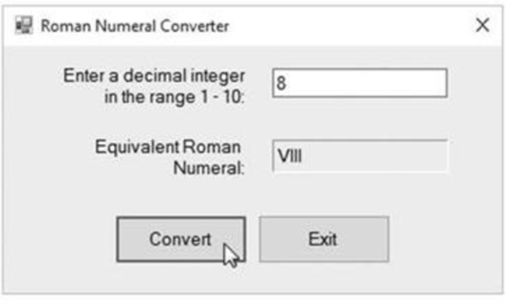 Chapter 4, Problem 2PC, Roman Numeral Converter The Roman Numeral Converter Problem Create an application that allows the , example  1