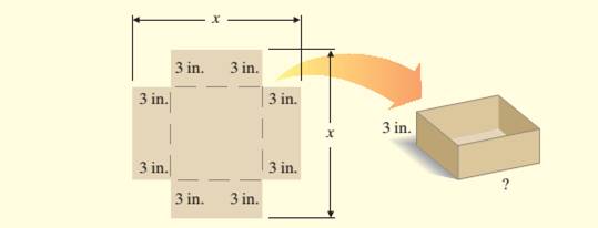 Chapter 18.3, Problem 69ES, Suppose that an open box is to be made from a square sheet of cardboard by cutting out squaresfrom 