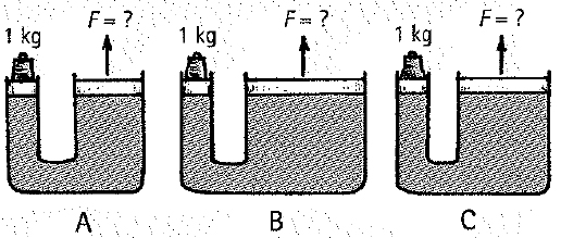 Chapter 8, Problem 3TC, Rank the amount of force the right-hand piston can lift, from greatest to least. 